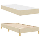 Box spring seng med madras Creme 90 x 200 cm Stof