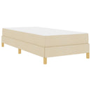 Box spring seng med madras Creme 90 x 200 cm Stof