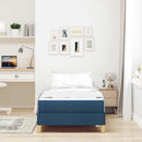 Box spring seng med madras Blå 90 x 200 cm Stof