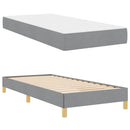 Box spring seng med madras Lysegrå 100 x 200 cm Stof