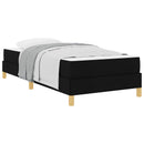 Box spring seng med madras Sort 100 x 200 cm Stof