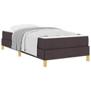 Box spring seng med madras Mørk Brun 100 x 200 cm Stof
