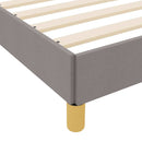 Box spring seng med madras Gråbrun 100 x 200 cm Stof