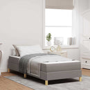 Box spring seng med madras Gråbrun 100 x 200 cm Stof