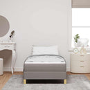 Box spring seng med madras Gråbrun 100 x 200 cm Stof