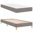 Box spring seng med madras Gråbrun 100 x 200 cm Stof