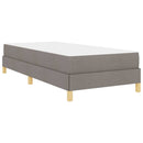 Box spring seng med madras Gråbrun 100 x 200 cm Stof