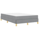 Box spring seng med madras Lysegrå 120 x 190 cm Stof