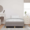 Box spring seng med madras Gråbrun 120 x 190 cm Stof