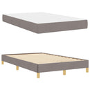 Box spring seng med madras Gråbrun 120 x 190 cm Stof