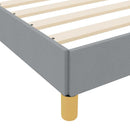 Box spring seng med madras Lysegrå 120 x 200 cm Stof