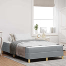 Box spring seng med madras Lysegrå 120 x 200 cm Stof