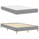 Box spring seng med madras Lysegrå 120 x 200 cm Stof