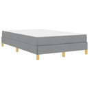 Box spring seng med madras Lysegrå 120 x 200 cm Stof