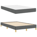 Box spring seng med madras Mørkegrå 120 x 200 cm Stof
