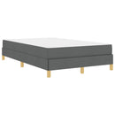 Box spring seng med madras Mørkegrå 120 x 200 cm Stof