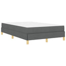 Box spring seng med madras Mørkegrå 120 x 200 cm Stof
