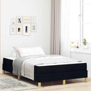 Box spring seng med madras Sort 120 x 200 cm Stof