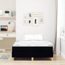 Box spring seng med madras Sort 120 x 200 cm Stof