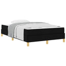 Box spring seng med madras Sort 120 x 200 cm Stof