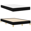 Box spring seng med madras Sort 120 x 200 cm Stof