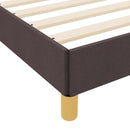 Box spring seng med madras Mørk Brun 120 x 200 cm Stof