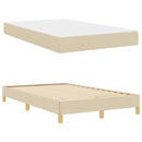 Box spring seng med madras Creme 120 x 200 cm Stof