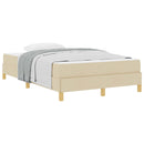 Box spring seng med madras Creme 120 x 200 cm Stof