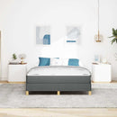 Box spring seng med madras Mørkegrå 140 x 190 cm Stof