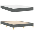 Box spring seng med madras Mørkegrå 140 x 190 cm Stof