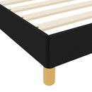 Box spring seng med madras Sort 140 x 190 cm Stof