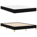 Box spring seng med madras Sort 140 x 190 cm Stof