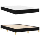 Box spring seng med madras Sort 140 x 190 cm Stof