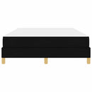 Box spring seng med madras Sort 140 x 190 cm Stof
