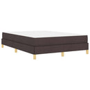 Box spring seng med madras Mørk Brun 140 x 190 cm Stof