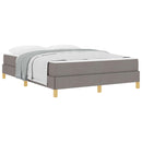 Box spring seng med madras Gråbrun 140 x 190 cm Stof