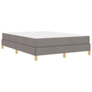 Box spring seng med madras Gråbrun 140 x 190 cm Stof