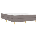 Box spring seng med madras Gråbrun 140 x 190 cm Stof