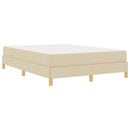 Box spring seng med madras Creme 140 x 190 cm Stof