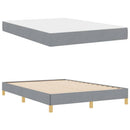 Box spring seng med madras Lysegrå 140 x 200 cm Stof