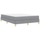 Box spring seng med madras Lysegrå 140 x 200 cm Stof