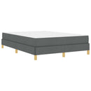 Box spring seng med madras Mørkegrå 140 x 200 cm Stof
