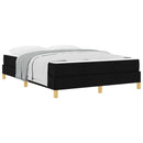 Box spring seng med madras Sort 140 x 200 cm Stof