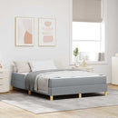 Box spring seng med madras Lysegrå 160 x 200 cm Stof