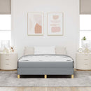 Box spring seng med madras Lysegrå 160 x 200 cm Stof
