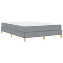 Box spring seng med madras Lysegrå 160 x 200 cm Stof