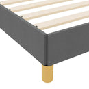 Box spring seng med madras Mørkegrå 160 x 200 cm Stof