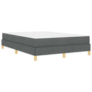 Box spring seng med madras Mørkegrå 160 x 200 cm Stof