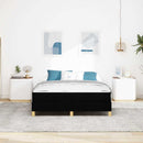 Box spring seng med madras Sort 160 x 200 cm Stof