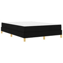 Box spring seng med madras Sort 160 x 200 cm Stof